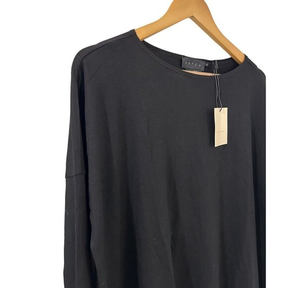 Hatch Black Long Sleeve Tee Women's Size 0 NWT - Picture 2 of 8